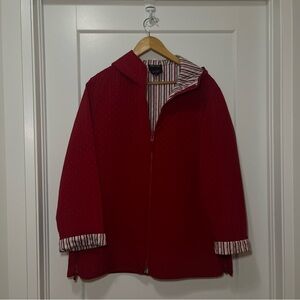 HILARY RADLEY - Vintage Red Quilted Jacket - Women’s L